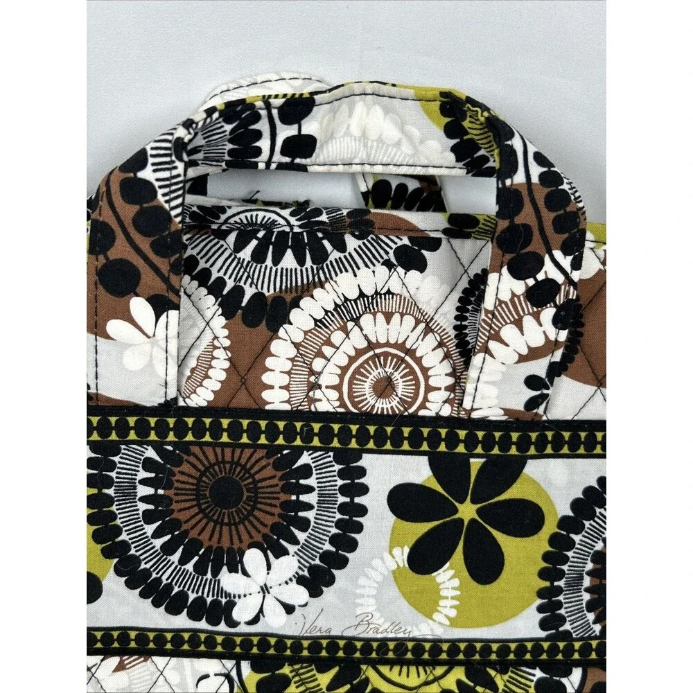 Vera Bradley Hanging Folding Organizer Cocoa Moss Green Brown Travel Cosmetic